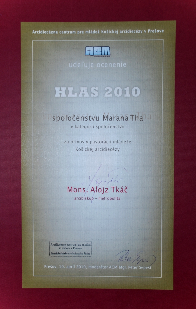 ocenenie HLAS 2010